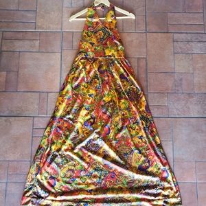 Vintage long halter dress